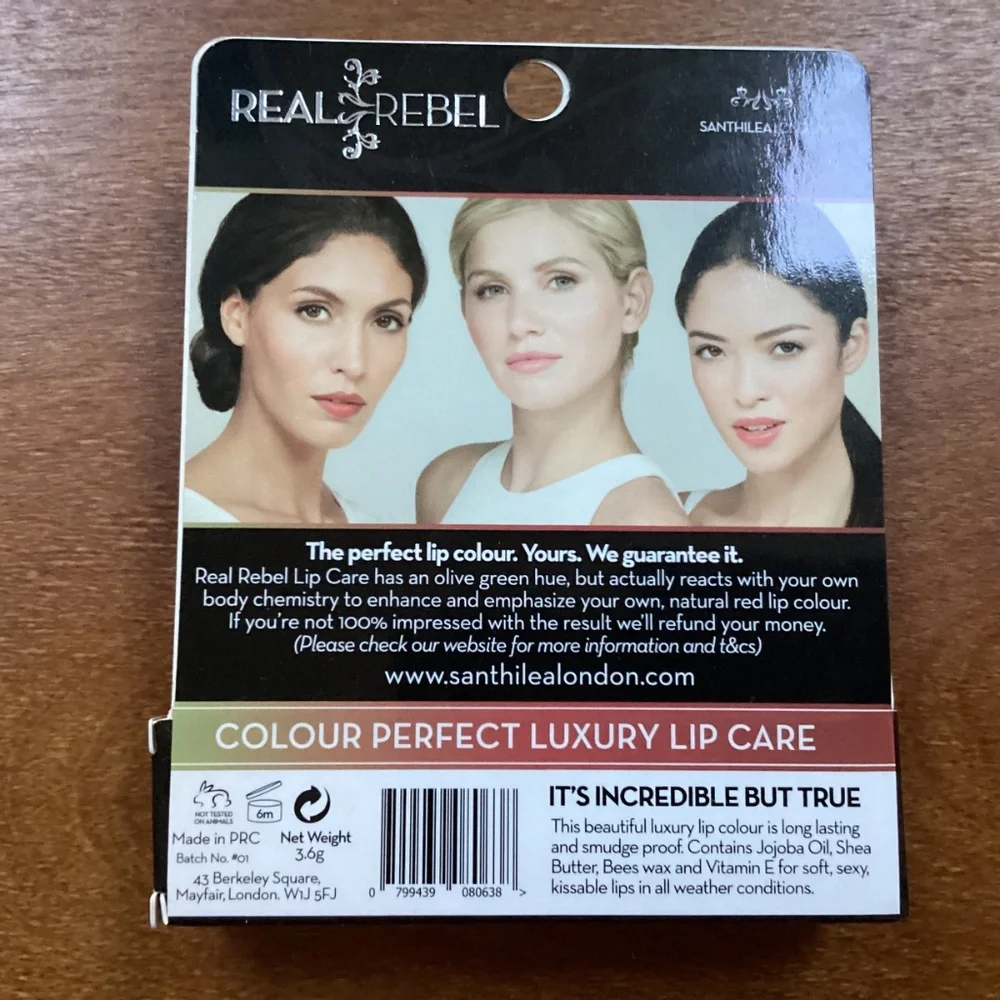 Real Rebel - Santhilea London Colour Perfect Luxury Lip Care NEW